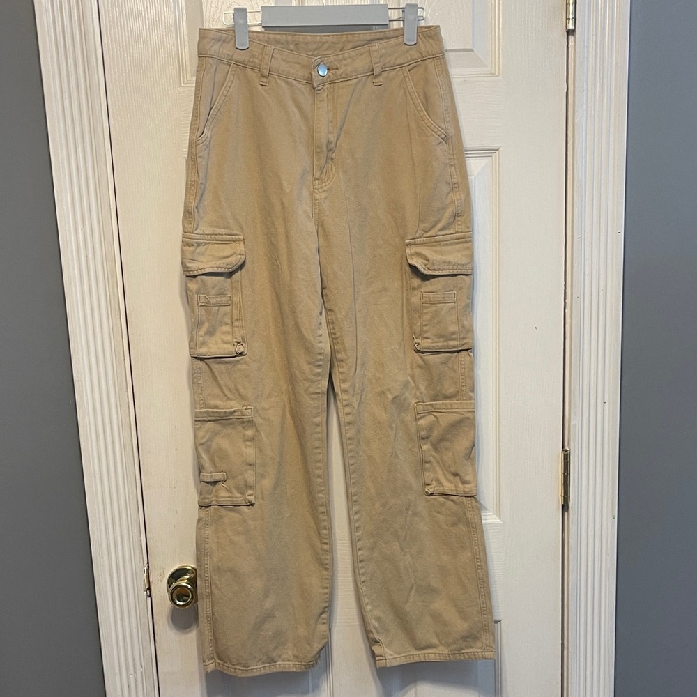 Women's Tan Cargo Jeans